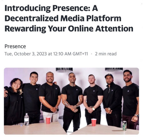 Introducing Presence: A Decentralized Media Platform Rewarding Your Online Attention