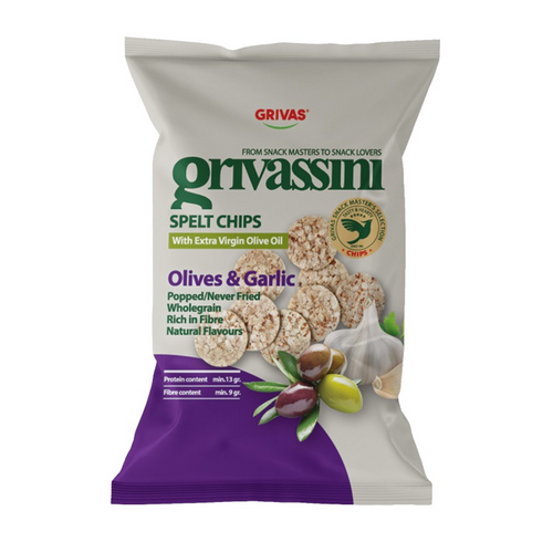 Spelt Chips - Olives & Garlic