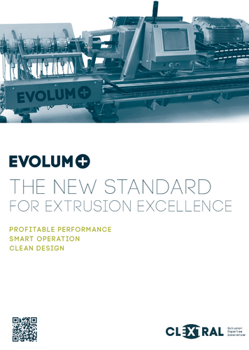 Evolum Plus the new standard for extrusion excellence