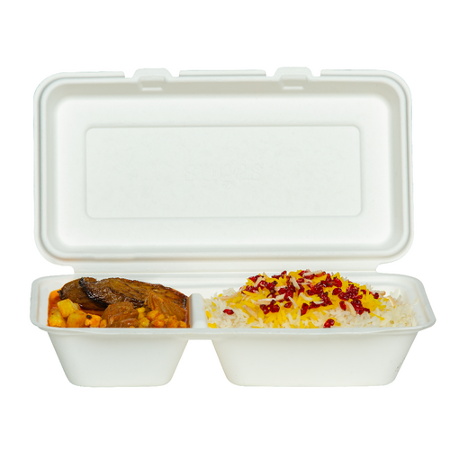 1200ml 2-Com Clamshell Box