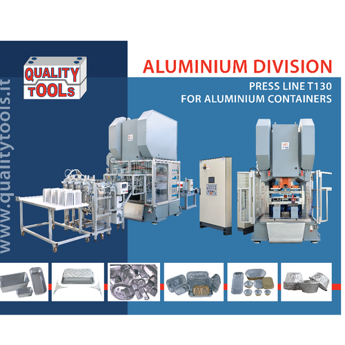 Complete line for alu and paper foil containers