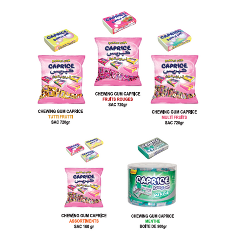 CAPRICE BUBBLE GUM AND CHEWING GUM