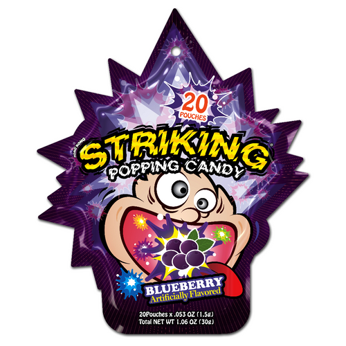 STRIKING POPPING CANDY - Blueberry Flavor