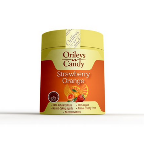 Orileys Candy - Strawberry Orange - 125 grams - Round Tin
