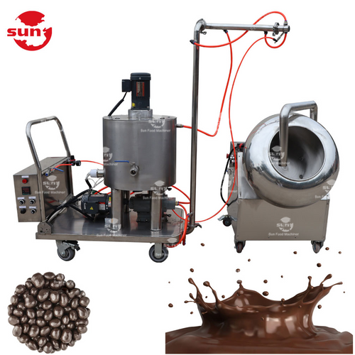 Automatic stainless steel chocolate and cocoa sugar peanut coating machine