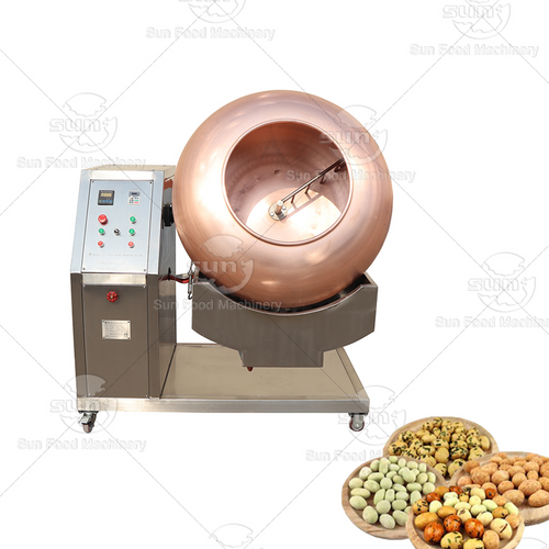 Nuts peanuts sugar rotary pan coating and roasting machine snack flavor copper coating machine