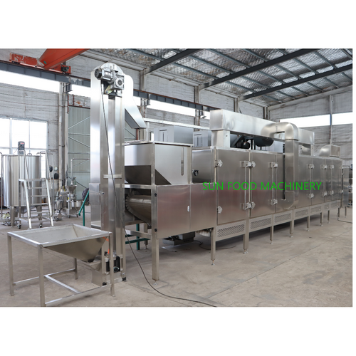 Full-automatic continuous nut roasting machinery
