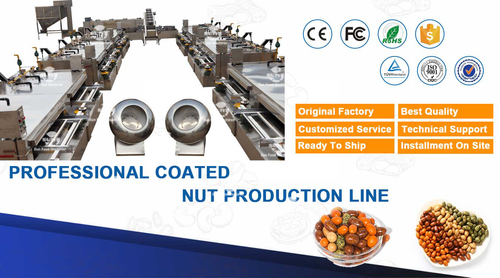 Industrial candy nut making production line chocolate coating production line snack food coating machine