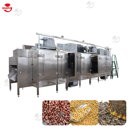 Full-automatic continuous nut roasting machinery