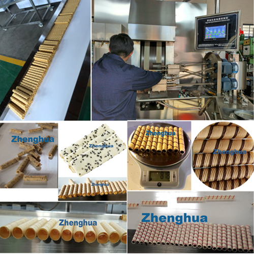 bakery equipment on wafer stick rolls making