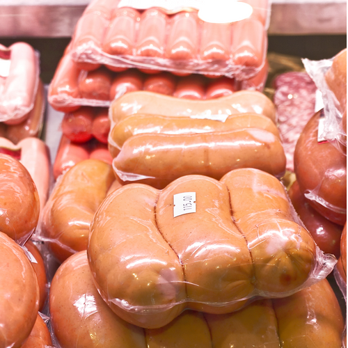 Barrier shrink bags for processed meat
