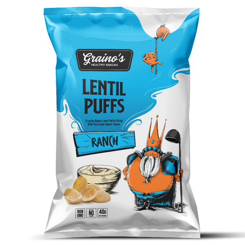 Graino's Lentil Puffs with Ranch Flavour