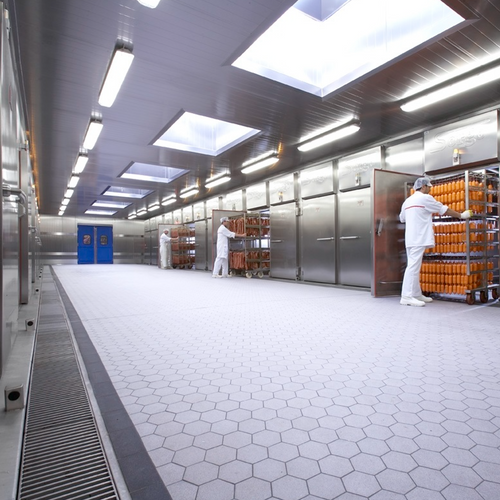Industrial ceramic flooring systems for food processing industry