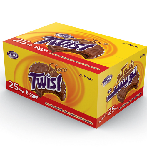 Choco Twist Sandwich Cocoa Coated Biscuit, 22g