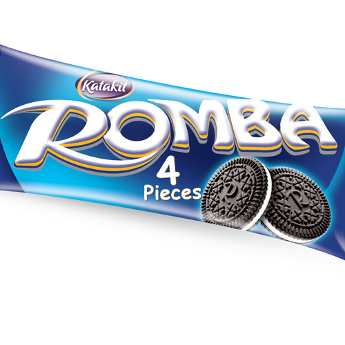 Romba Cocoa sandwich biscuit with milk cream filling