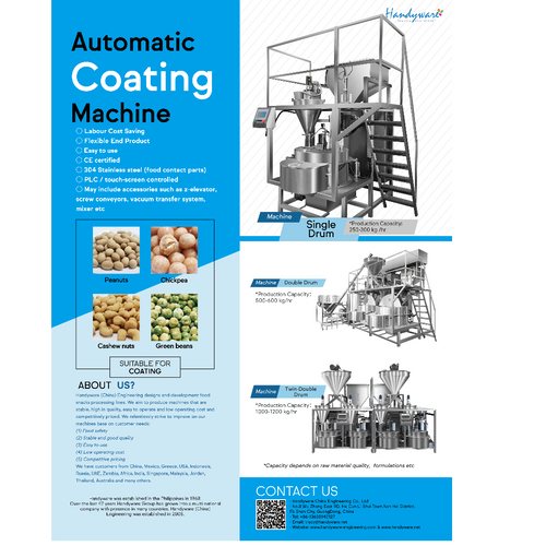 Auto peanuts coating machine