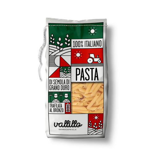VALLILLO Penne rigate durum wheat semolina pasta