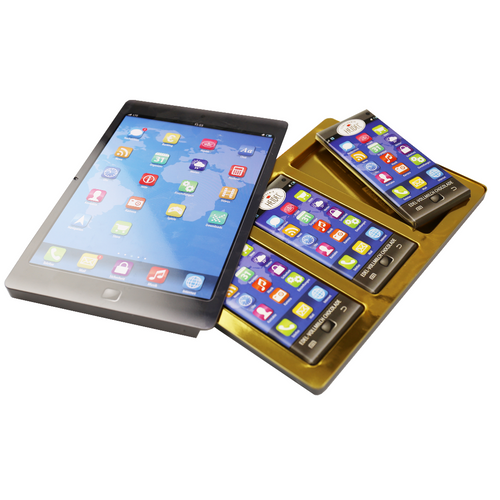 Tablet with chocolate