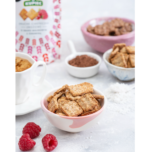 Mini bites raspberry flavored with bits of cranberries 50g