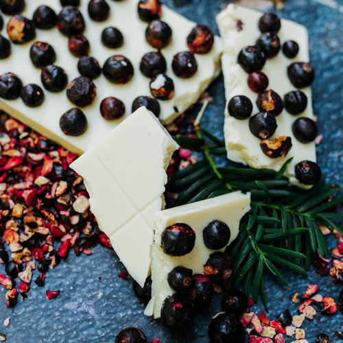 Chocolate bars with freeze dried berries ISM Middle East