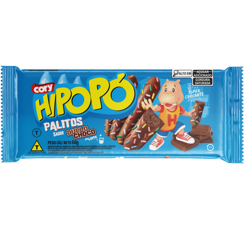 HIPOPÓ AND CORY FINGER COOKIES WITH CHOCOLATE COVERED 68G