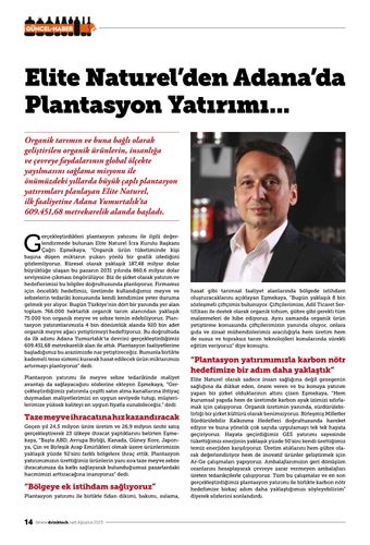 Elite Naturel is investing in new plantations in Adana
