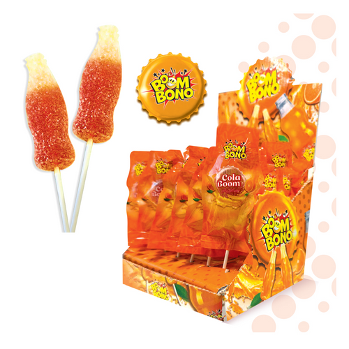 Cola Boom Jelly Lollipop - Orange Flavour