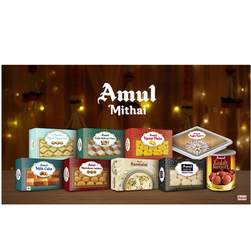 Can Amul grab share in the halwai market this Diwali? Amul has Khoa, Ras  Malai, Gulab Jamun, Kaju Katli, Rosogolla, Peda, etc. Soan Papdi also sees  good demand.