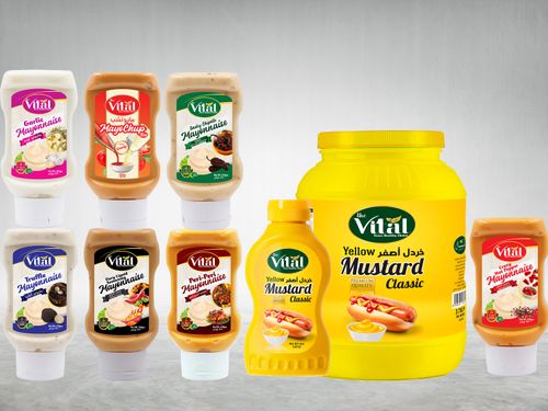 VITAL Flavored Mayonnaise & Yellow Mustard - Made in UAE Products - Private Label Available