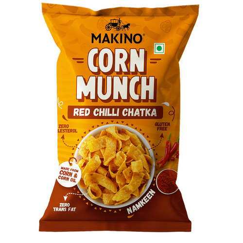 Makino Corn Munch Red Chilli Chatka 150 Grams