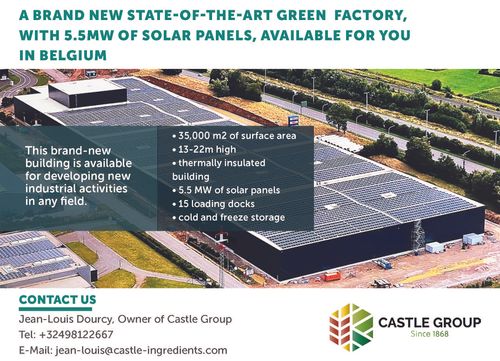 A BRAND NEW STATEOFTHEART GREEN FACTORY, WITH 5.5MW OF SOLAR PANELS, AVAILABLE FOR YOU IN BELGIUM