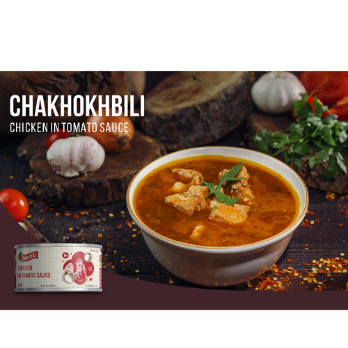 Chakhokbili (Chicken in Tomato Sauce)