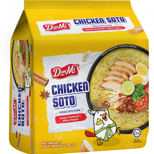 Donmi Brand Instant Vermicelli Chicken Soto Flavour
