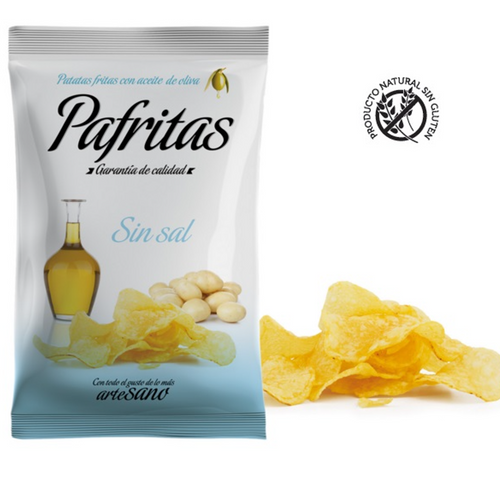 Unsalted Hand cooked potato chips Virgin Olive Oil