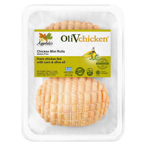 OliVchicken® Mini Rolls Gluten Free stuffed with bacon and gouda cheese