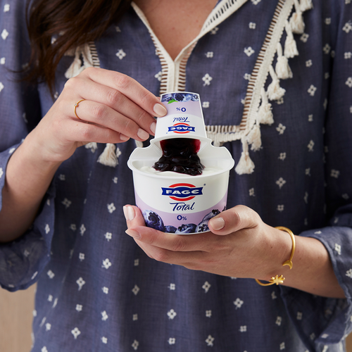 FAGE Total Split Cup Blueberry Greek Strained Yoghurt 150g Gulfood 2025
