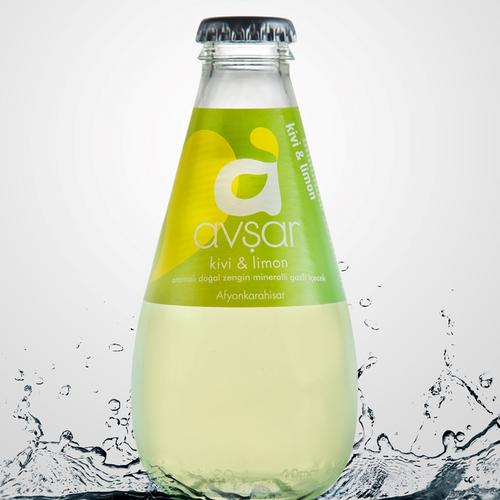 Sparkling Kiwi Lemon Flavored Natural Mineral Water