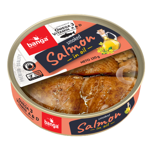 Smoked salmon in oil 120g - Gulfood 2025