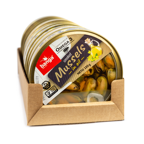 Smoked mussels in oil 120g