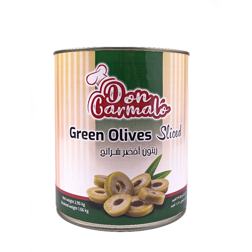 Slices green olives