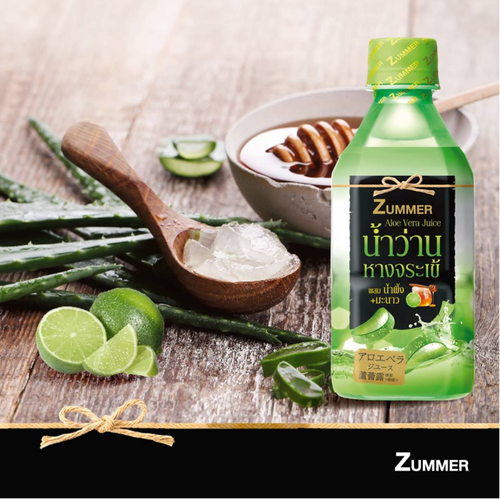 Zummer Aloe vera juice drinks with honey + lime