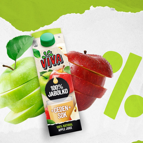 Viva 100% Apple pressed juice 1l