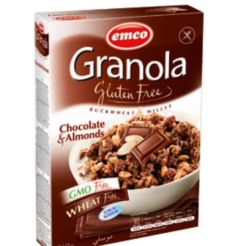EMCO GRANOLA GLUTEN FREE WITH CHOCOLATE & ALMONDS340GM Gulfood 2024