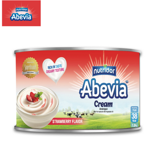 Abevia Cream Analogue with Strawberry Flavor 170g (Easy Open)