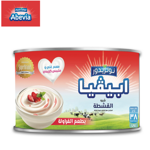 Abevia Cream Analogue with Strawberry Flavor 170g (Easy Open)