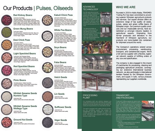 TEWOMED - Pulses and Oilseeds Brochure Inside