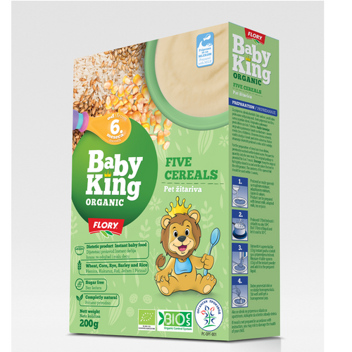 Organic Cereals based instant baby food