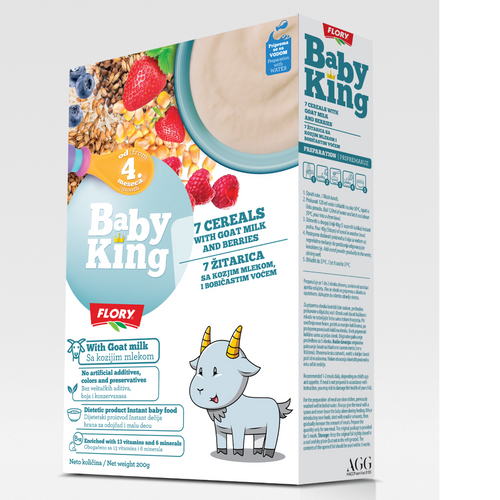 Baby King 7 cereals with goat milk and berries