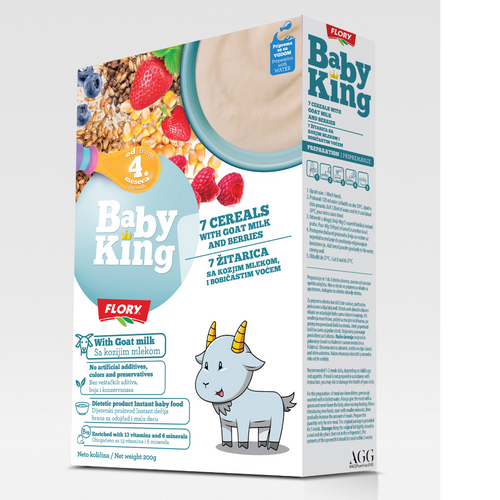 Baby King 7 cereals with goat milk and berries