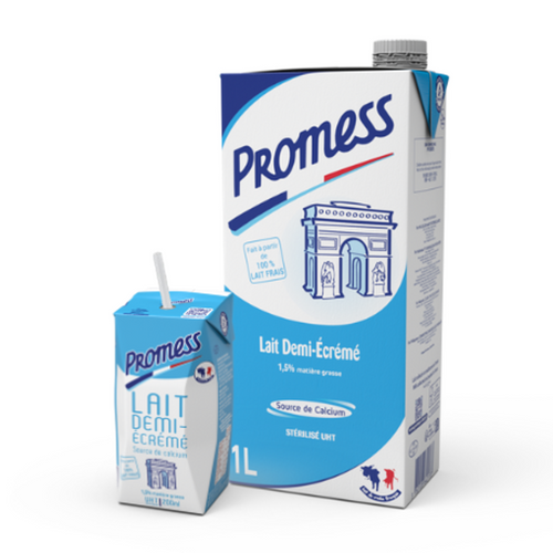 Promess Whole, semi-skimmed and skimmed milk - 1L & 200ml bricks
